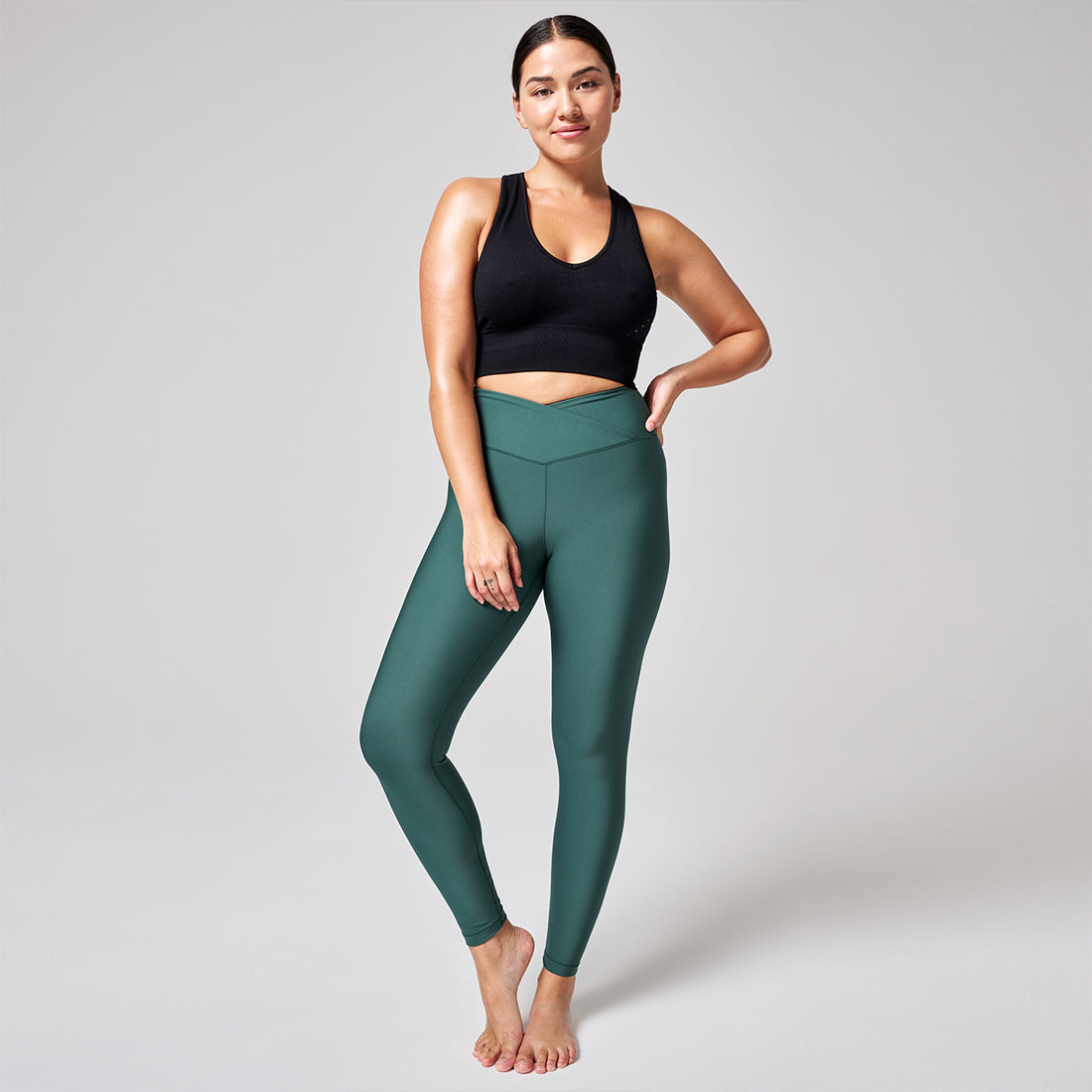 Leggings Overlap High Waist - Garden Green Leggings Casall   