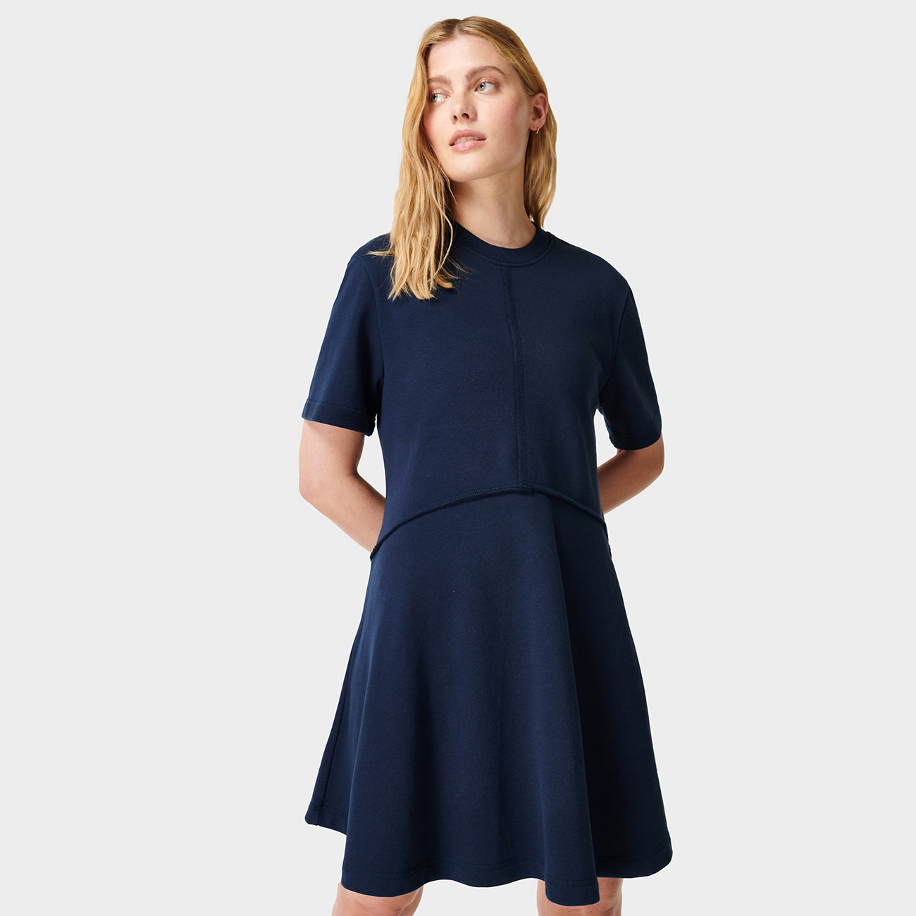 Sweaty Betty Revive T-Shirt Dress - Navy Blue   