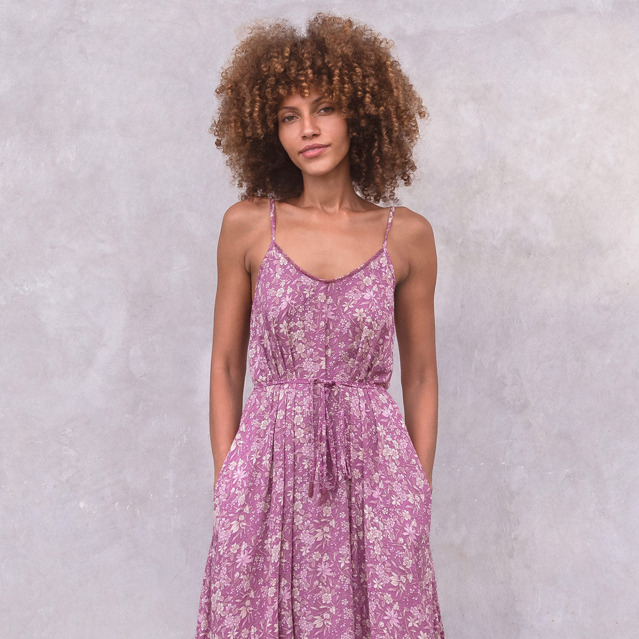 Maxi-Dress Estelle - Carmine Flowers