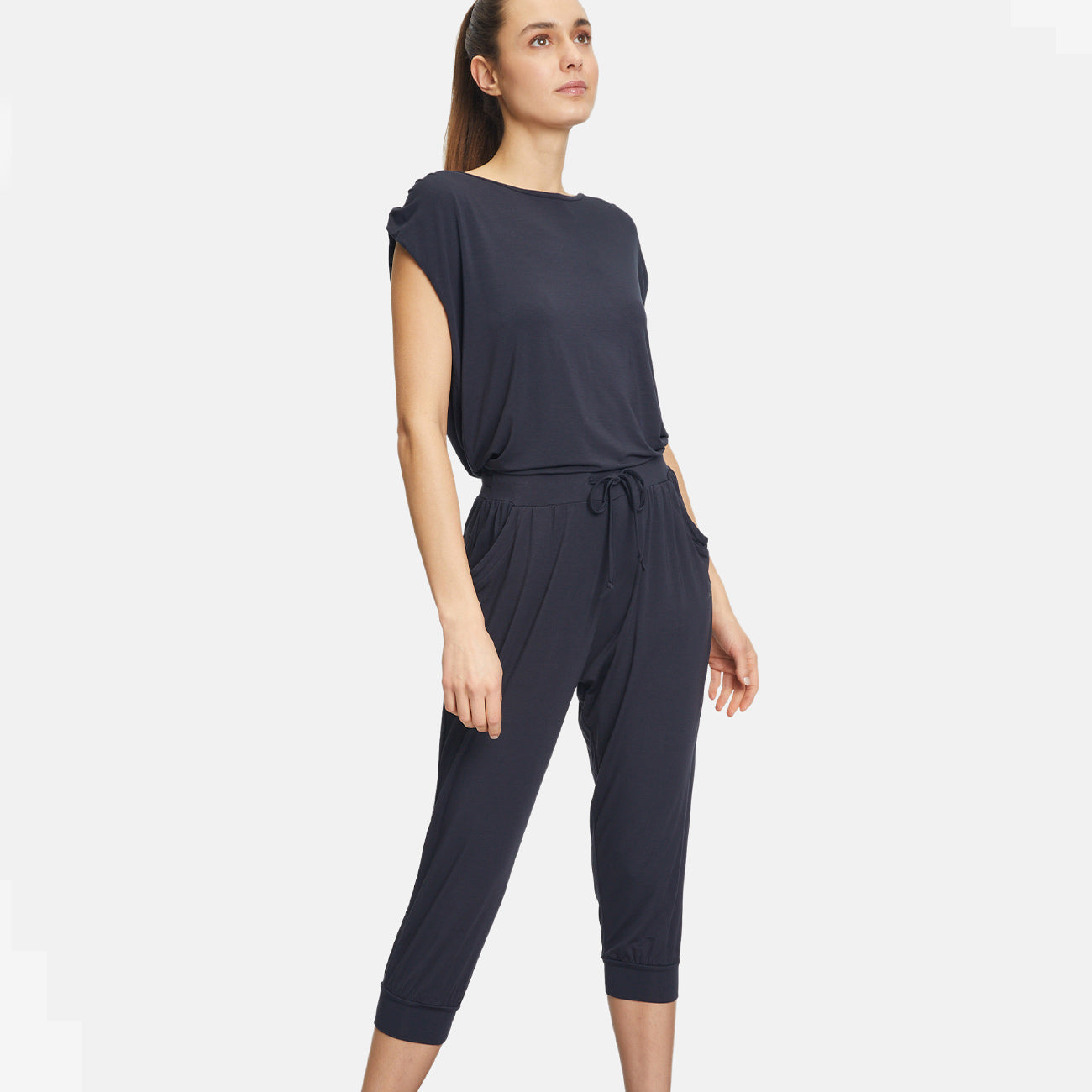 Curare Yogahose Capri Relaxed - Midnight   