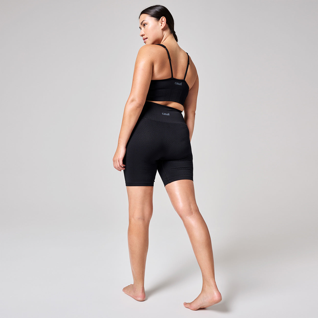 Bikerhose - Seamless Graphical Rib - Black Shorts Casall   