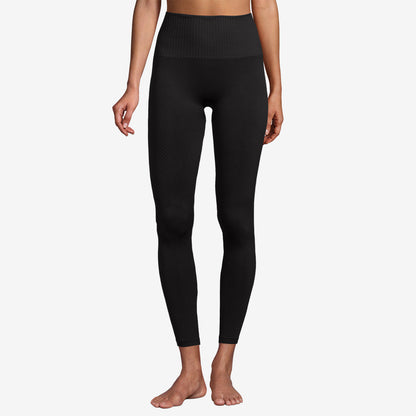 Leggings Seamless Graphical Rib HW - Black Leggings Casall   