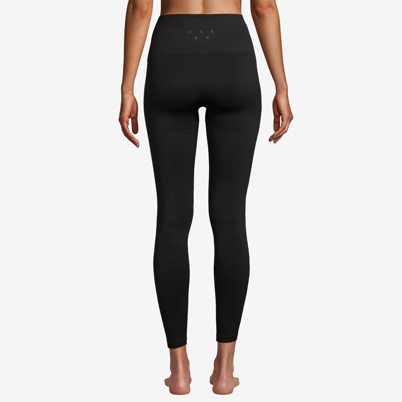 Leggings Seamless Graphical Rib HW - Black Leggings Casall   