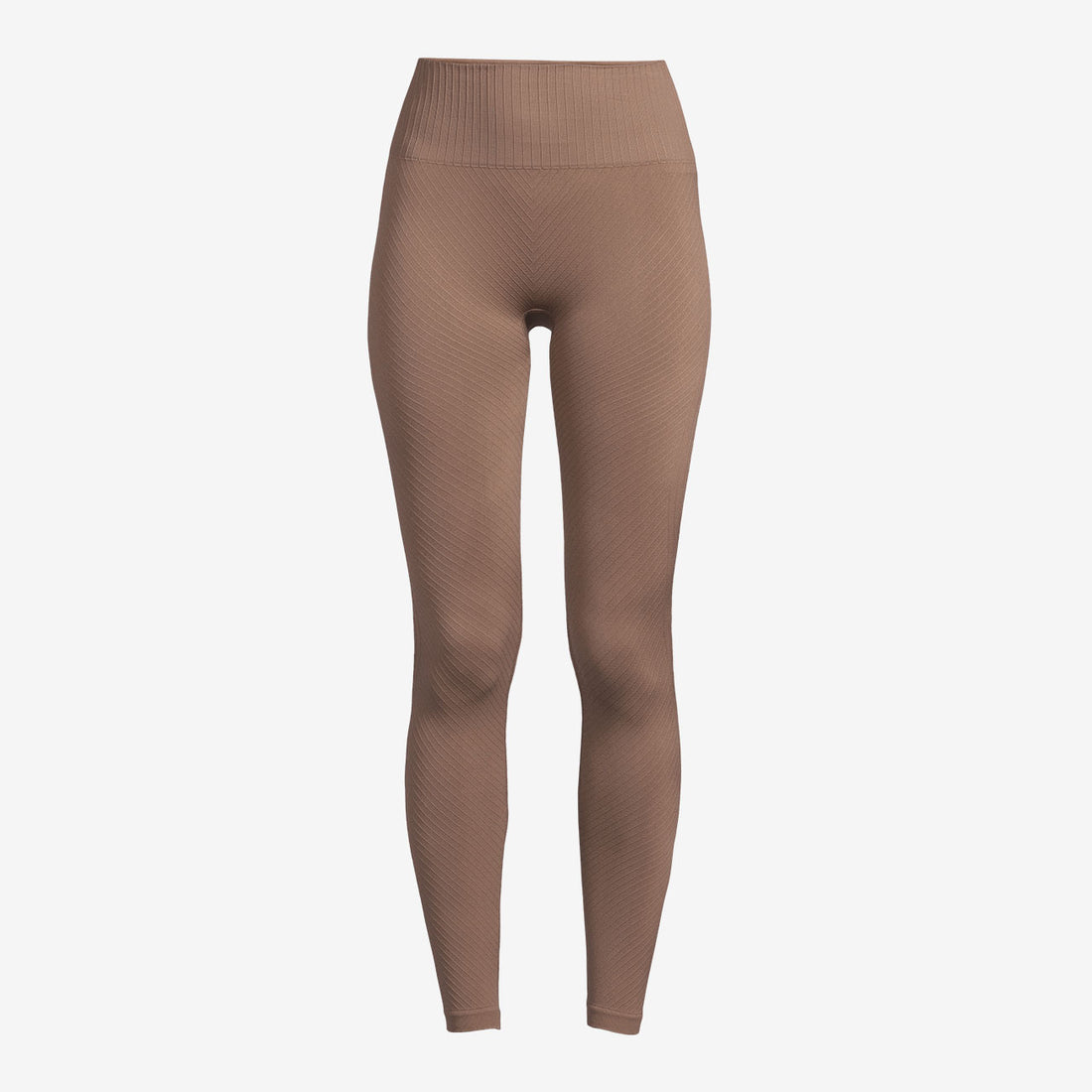 Leggings Seamless Graphical Rib HW - Taupe Brown Leggings Casall   