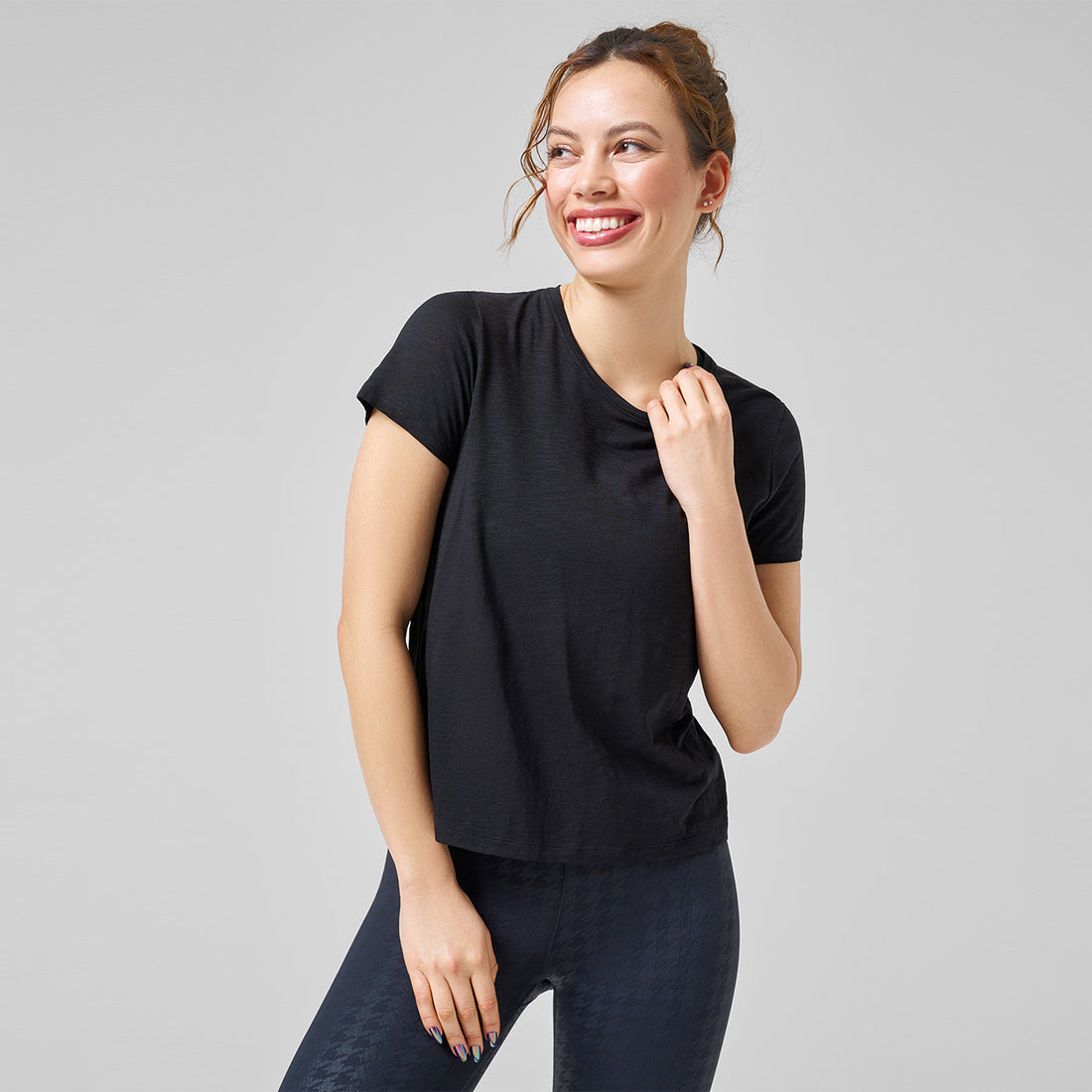 T-Shirt Soft Texture - Black T-Shirt Casall   