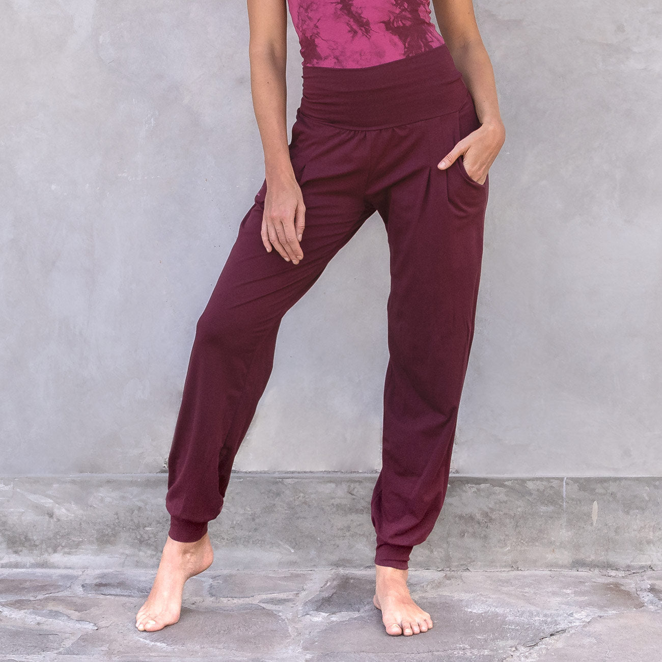 Jaya Organics Yogahose Joelle - Burgundy   