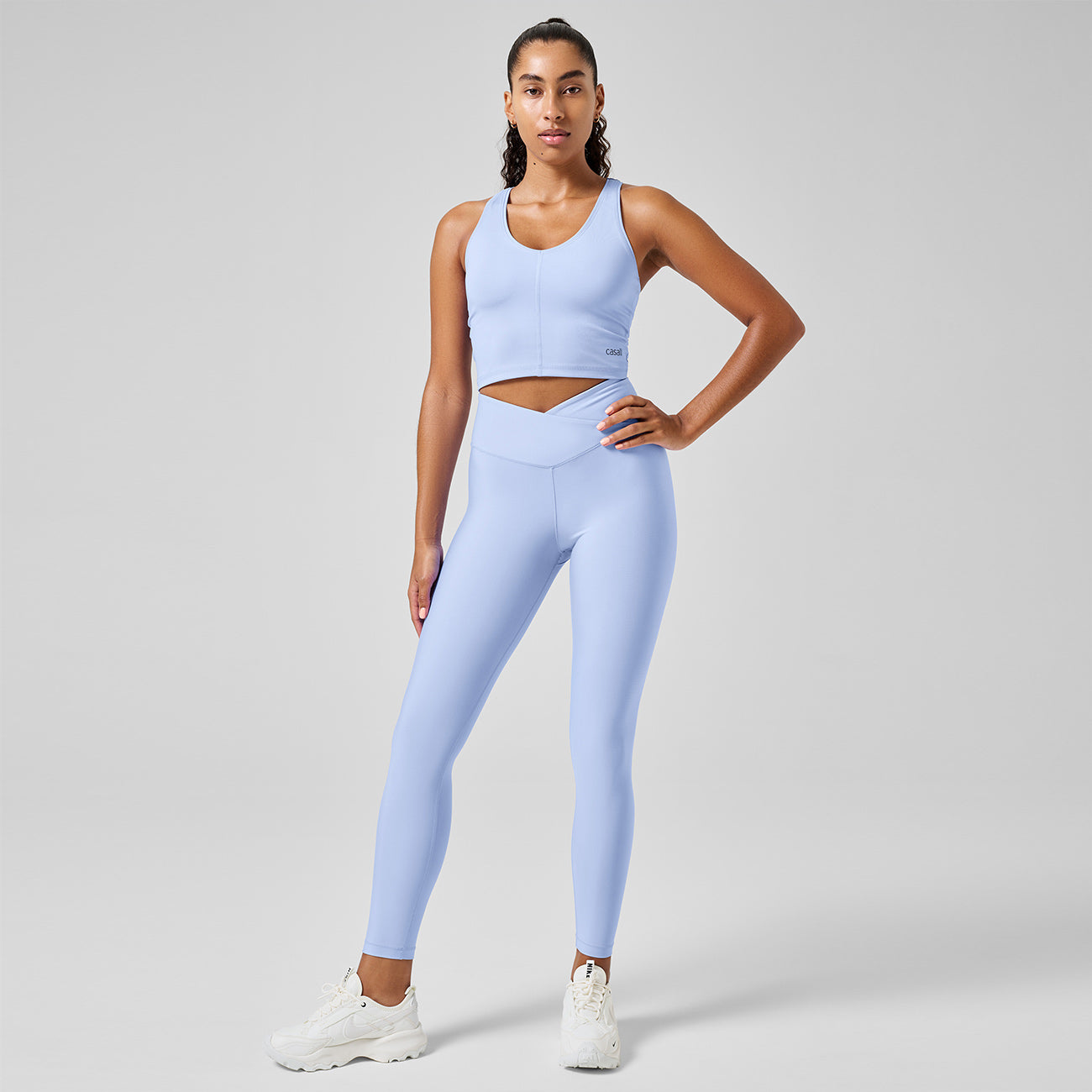 Casall Leggings Overlap HW - Breeze Blue   