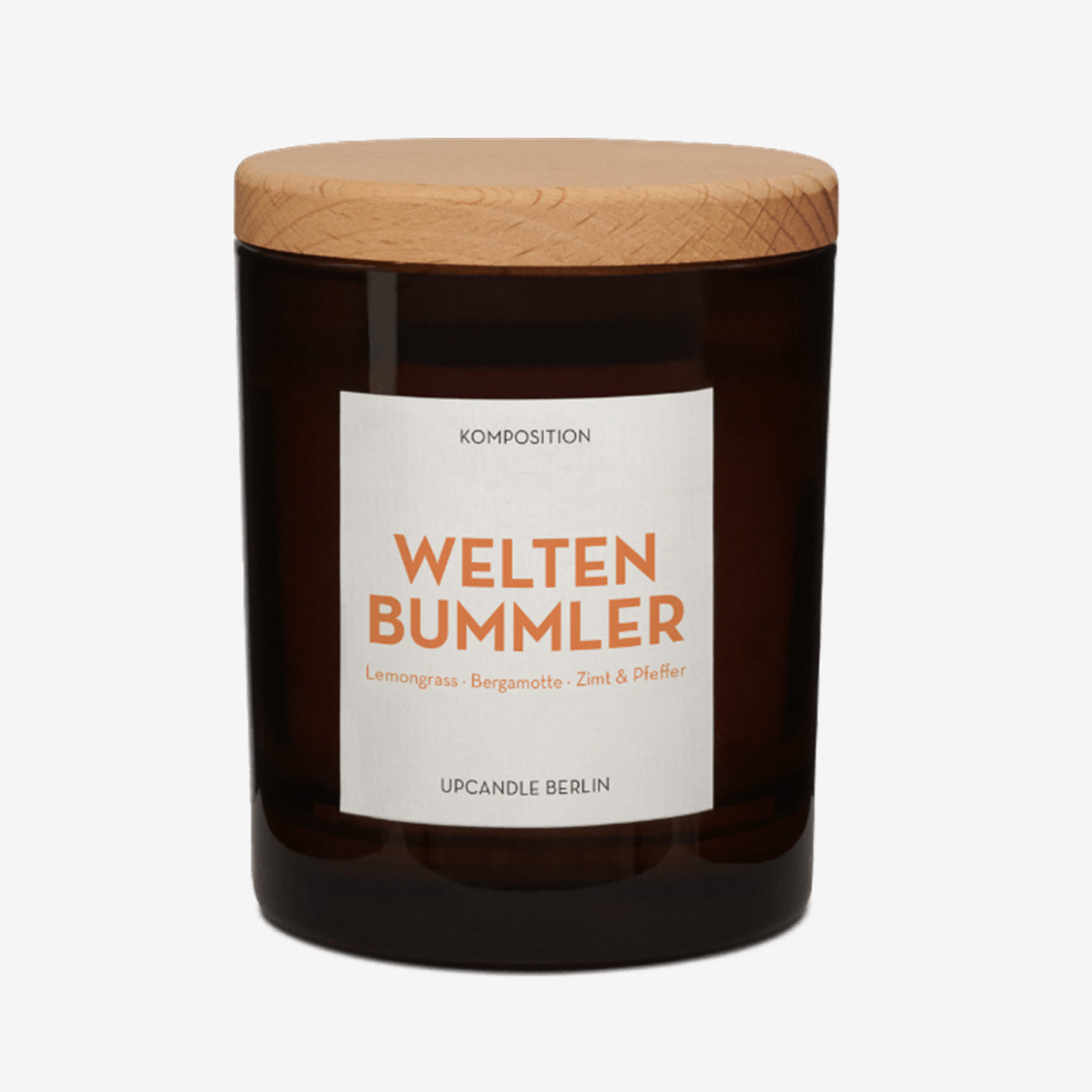 UpCandle Kerze - Weltenbummler Baumwolldocht  