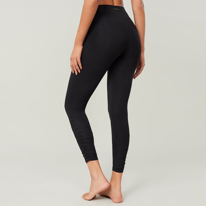 Leggings Cropped Ruffle - Black