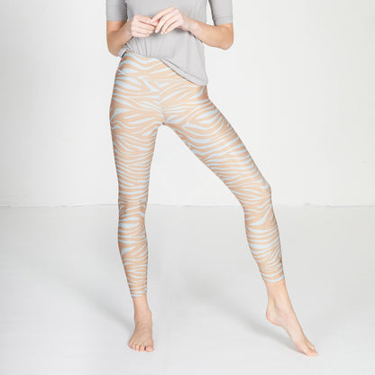 Leggings Lux light - Stone Sand Zebra Leggings Kismet   