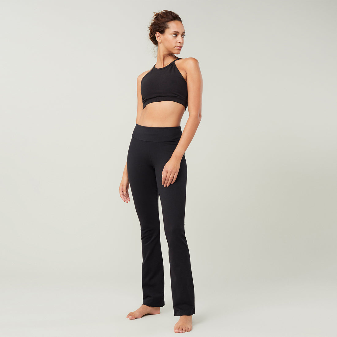 Yogahose Classic Rolldown - Black Yogahose Mandala   