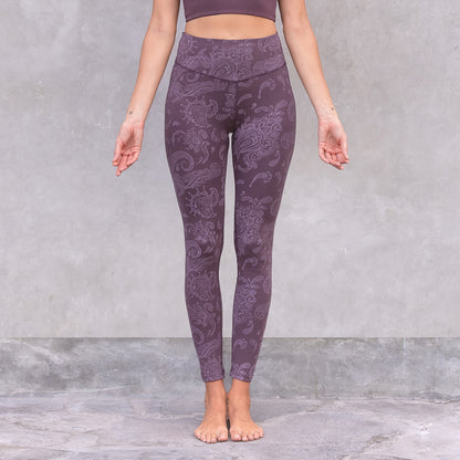 Leggings Leela - Plum Paisley