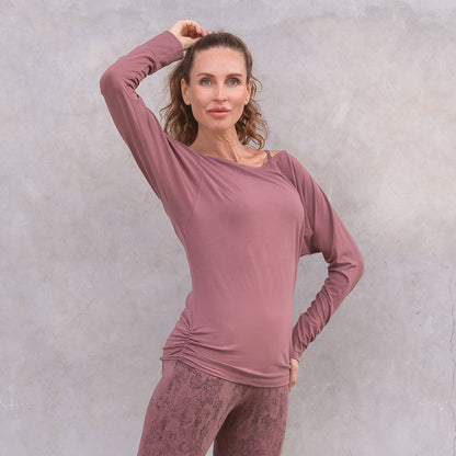 Longsleeve Yanti - Rose Taupe Langarmshirt Jaya Organics   