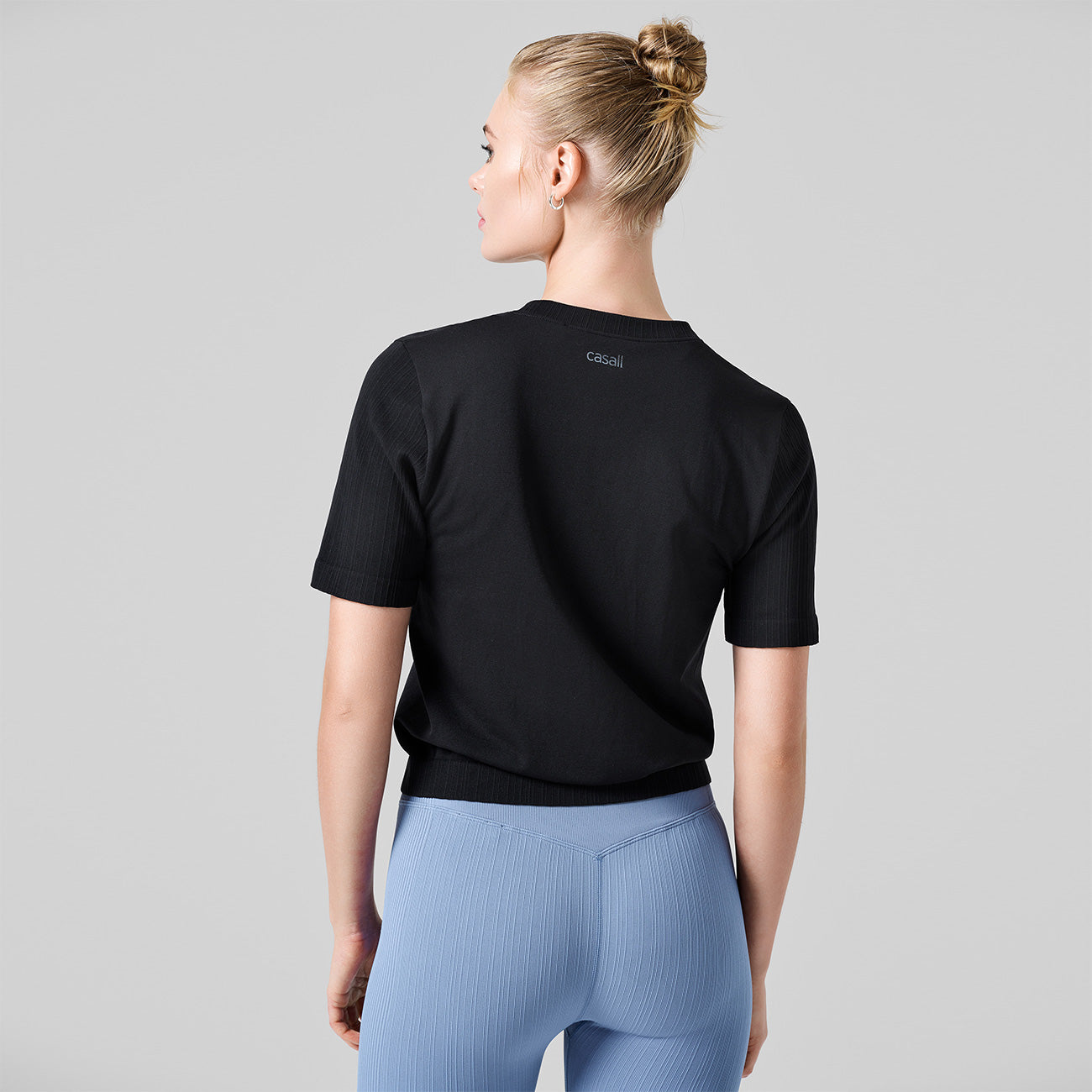 T-Shirt Seamless Rib Sleeve - Black