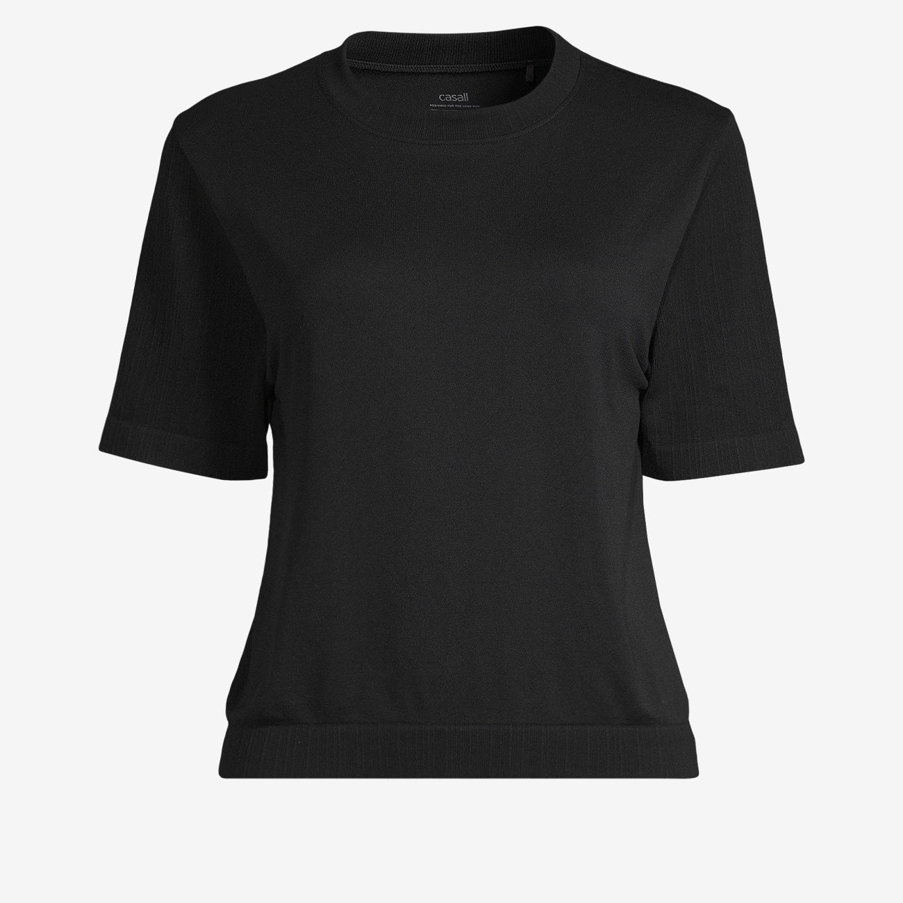 T-Shirt Seamless Rib Sleeve - Black