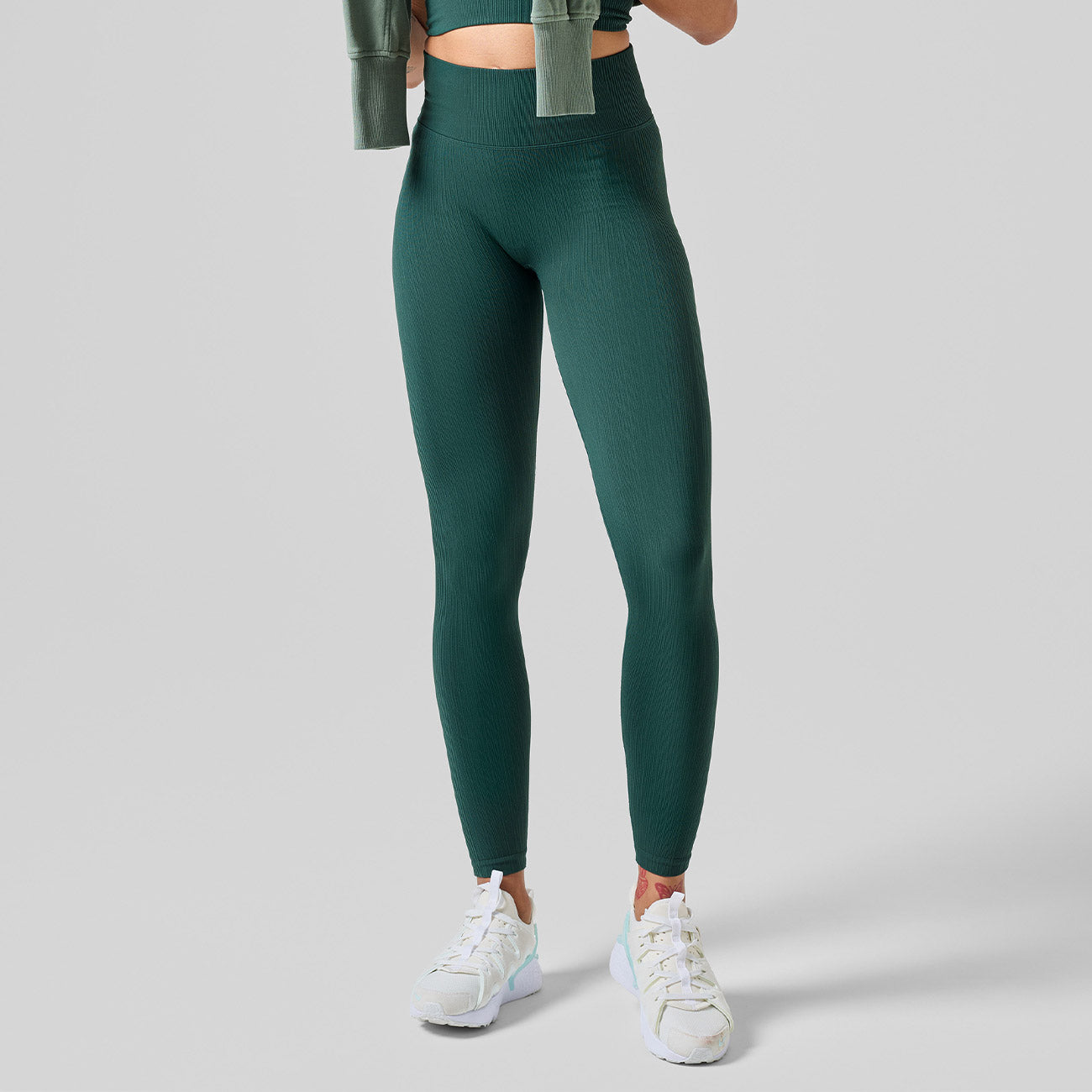 Leggings Multi Rib Seamless HW - Dark Pine