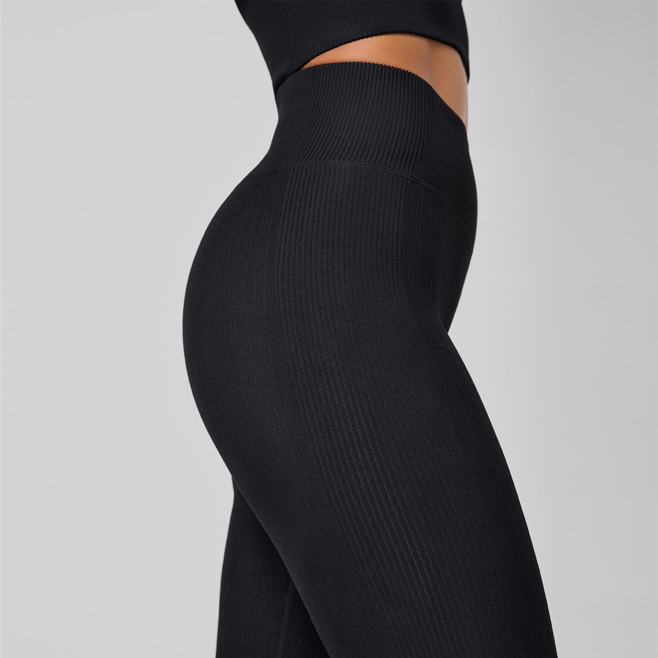 Leggings Multi Rib Seamless HW - Black