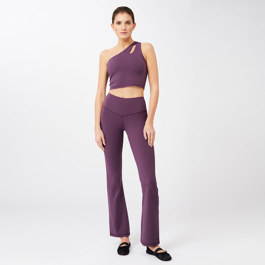 Flared Sport Pants - Purple Passion