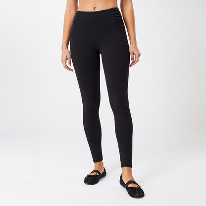 Barre Leggings - Black Leggings Mandala   