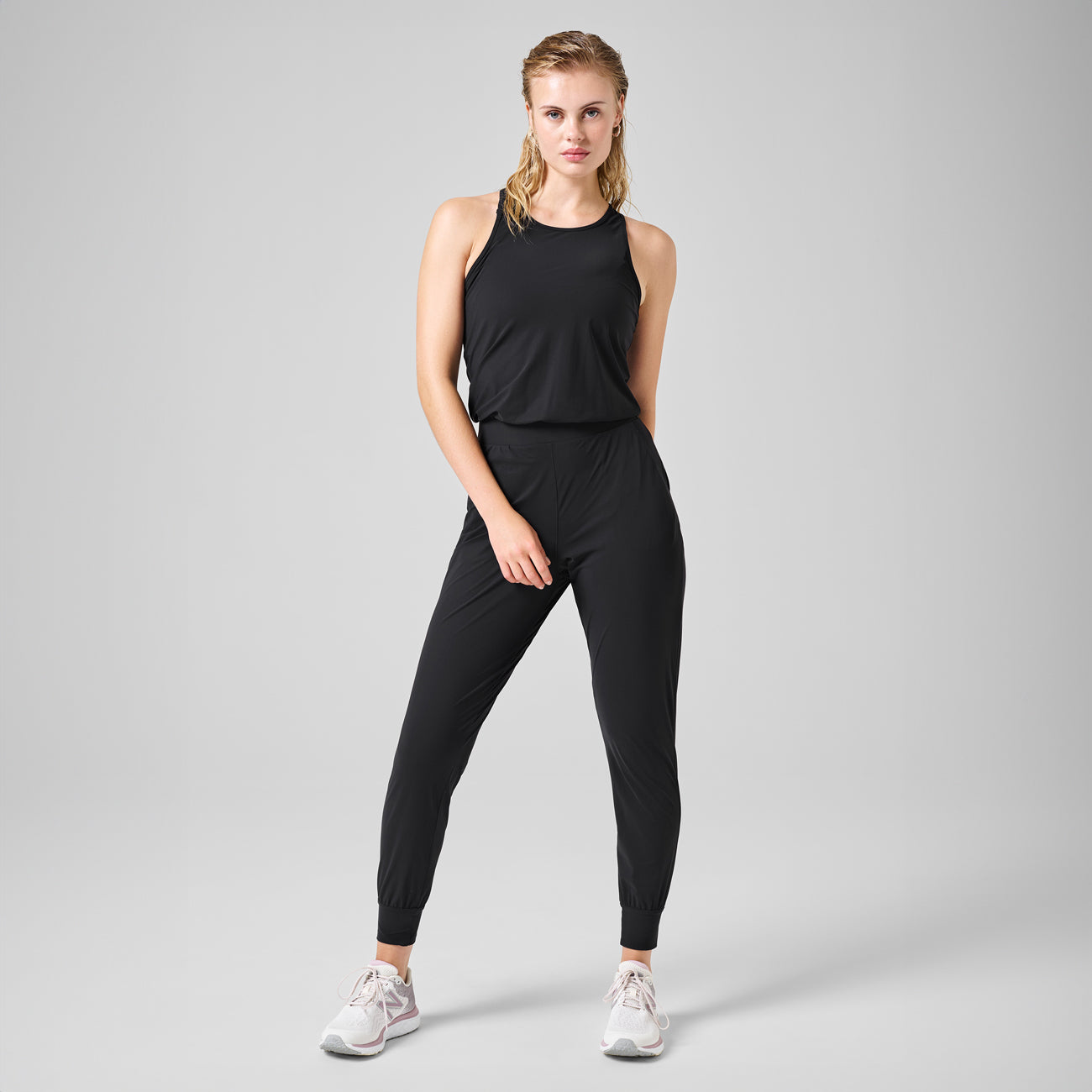 Weekend Jumpsuit Racer Back - Black