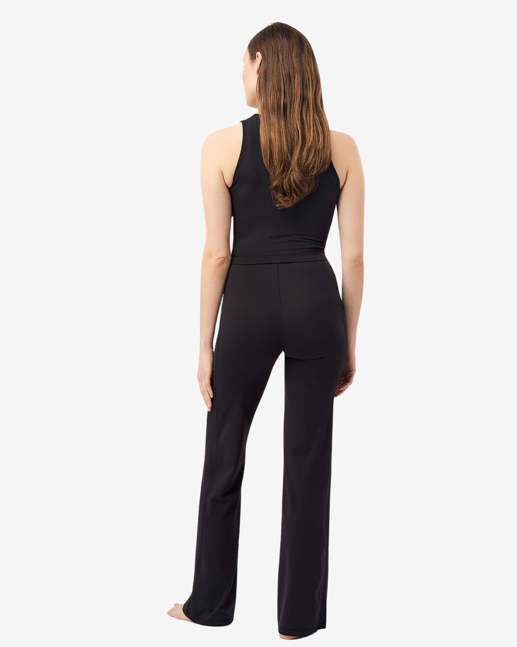 Flared Workout Pants - Black