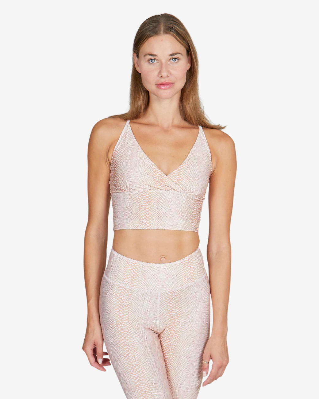 Lux Crop Top - Snake Rose